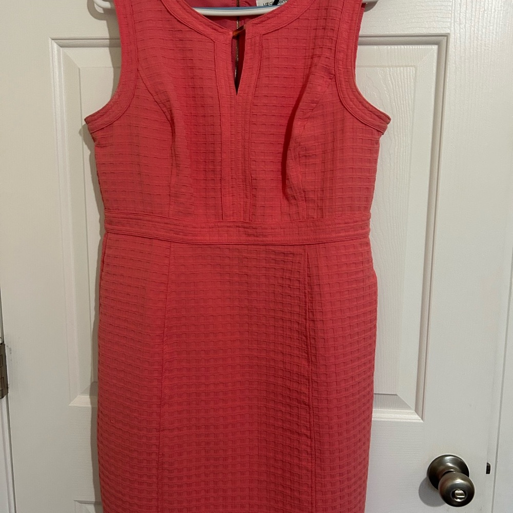 Elegant Coral Sleeveless Dress